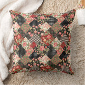 パッチワークパターンフラワーズ水玉模様幾何学模様 クッション (ブランケット)