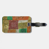 パッチワークパターン、パッチワークの背景 ラゲッジタグ (裏面横)