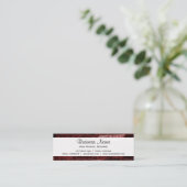 パッチワークパターン、パッチワークの背景、赤 スキニー名刺 (スタンド正面)