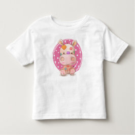 パッチワークヒッポピンク トドラーTシャツ
