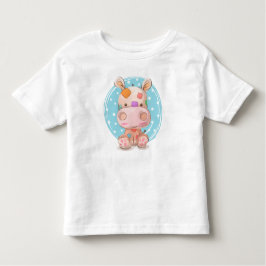 パッチワークヒッポブルー トドラーTシャツ