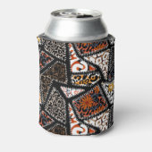 パッチワークヒョウゼブラデザインパターン 缶クーラー (缶裏面)