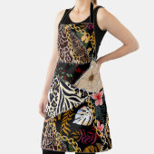 パッチワークヒョウ：民族裏地デザイン。 エプロン (インサイチュ)