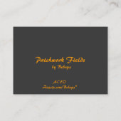 パッチワークフィールドATC 名刺 (裏面)