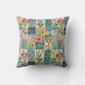 パッチワークフローラ植物園花かわいらし クッション (裏面)