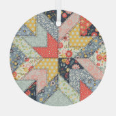 パッチワークフローラ:ヴィンテージオーナメント ガラスオーナメント (裏面)