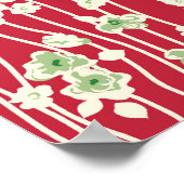 パッチワークフローラ：手書きオーナメント。 ポスター (角)