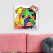 パッチワークブルドッグ キャンバスプリント (インサイチュ (リビング))