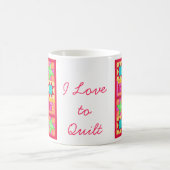 パッチワークブロックキルトマグ コーヒーマグカップ (中央)