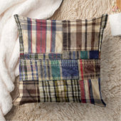 パッチワークプレイド クッション (ブランケット)