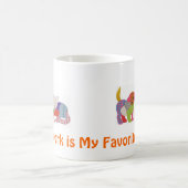 パッチワークペットが付いているコーヒー・マグ モーフィングマグカップ (中央)