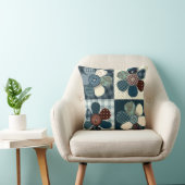 パッチワークボタン花 クッション (椅子)