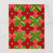 パッチワークポインセチア模様スクラップブック紙 (正面)