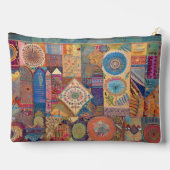 パッチワークマンダラジッパー付きパウチ アクセサリーポーチ (裏面)