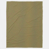 パッチワークモーリシャス国旗のパターン フリースブランケット (正面)