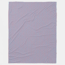 パッチワークルクセンブルク国旗のパターン フリースブランケット