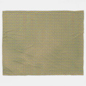 パッチワーク中央アフリカ共和国国旗のパターン フリースブランケット (正面(横))