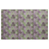 パッチワーク六角紫と緑 ファブリック (ヤード)