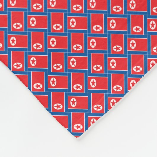 パッチワーク北朝鮮国旗のパターン フリースブランケット (角)