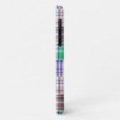 パッチワーク名門私立校風のマドラスネイビークローバーモノグラム Case-Mate iPhoneケース (裏面/左)