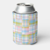 パッチワーク名門私立校風のルックマドラスパステル 缶クーラー (缶裏面)