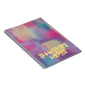 パッチワーク抽象芸術（名前スパイラルフォトノートブック付き） ノートブック (右側)