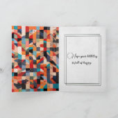 パッチワーク掛け布団および針誕生日 カード (内部)