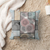 パッチワーク掛け金網セラミックタイル円マンダラペースト クッション (ブランケット)