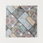 パッチワーク掛け金網セラミックタイル円マンダラペースト タペストリー (正面)