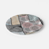 パッチワーク掛け金網セラミックタイル円マンダラペースト ペーパープレート (アングル)