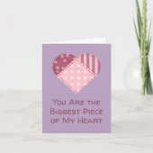 パッチワーク最大の私のハートバレンタイン カード (正面)