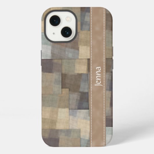 パッチワーク正方形 iPhoneケース (裏面)