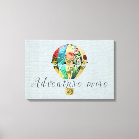 パッチワーク熱気球キャンバス印刷 キャンバスプリント (正面)