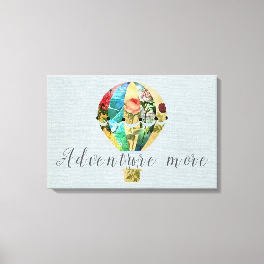 パッチワーク熱気球キャンバス印刷 キャンバスプリント (正面)