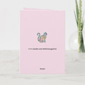 パッチワーク猫グリーティングカード カード (裏面)