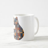 パッチワーク猫マグ コーヒーマグカップ (正面右)