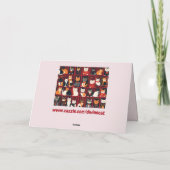 パッチワーク猫AIアートグリーティングカード カード (裏面)