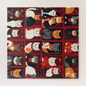 パッチワーク猫AIアートパズル ジグソーパズル (横)