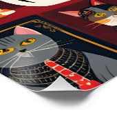 パッチワーク猫AIアートポスター ポスター (コーナー)