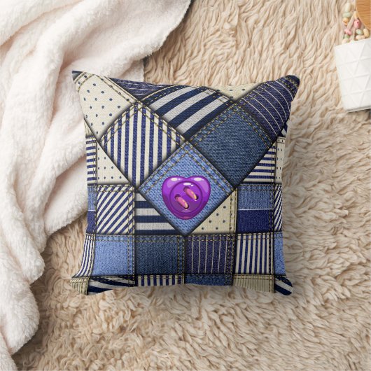 パッチワーク画像 クッション (ブランケット)