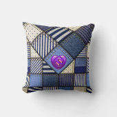 パッチワーク画像 クッション (正面)