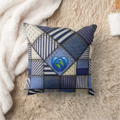 パッチワーク画像 クッション (ブランケット)