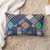 パッチワーク画像 ランバークッション (ブランケット)