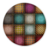 パッチワーク素朴イメージ セラミックノブ (正面)