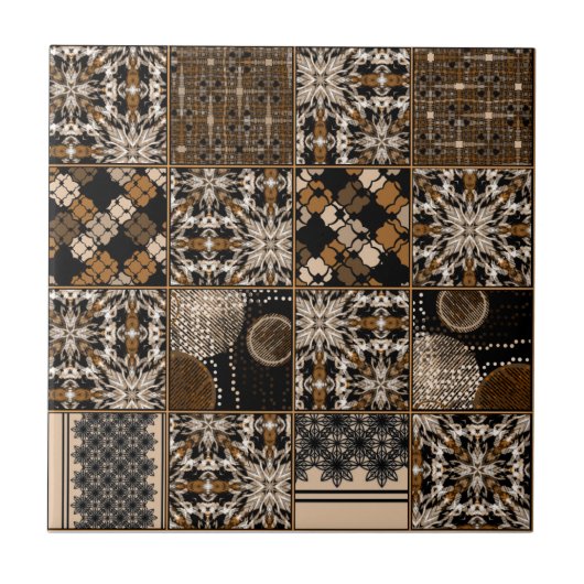 パッチワーク素朴パターン タイル (正面)