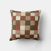 パッチワーク素朴ファームハウスカントリーホームデコール クッション (裏面)