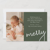 パッチワーク素朴プレイドメリークリスマスフォト シーズンカード (正面)