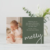 パッチワーク素朴プレイドメリークリスマスフォト シーズンカード (スタンド正面)