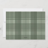 パッチワーク素朴プレイドメリークリスマスフォト シーズンカード (裏面)