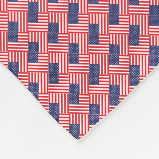 パッチワーク統一された州フラグのパターン フリースブランケット (角)